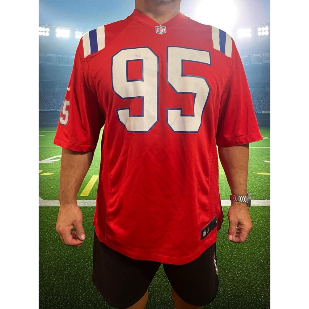 XXL Nike NFL Players CHANDLER JONES No 95 NEW ENGLAND PATRIOTS Football Jersey - Picture 2 of 12